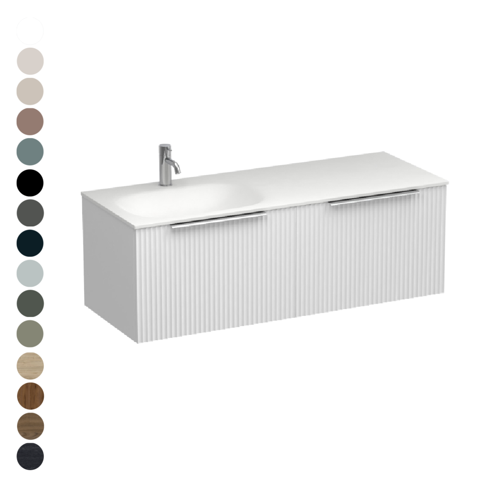 Forma Spio 1200 2 Drawer Vanity Left Basin
