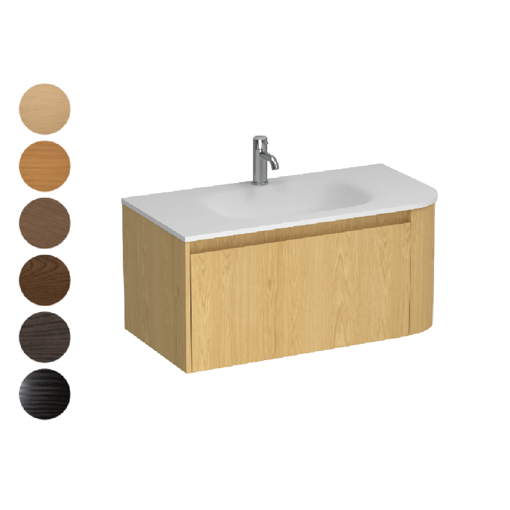 Stanza Curve Spio 900 Left Corner 1 Drawer Vanity