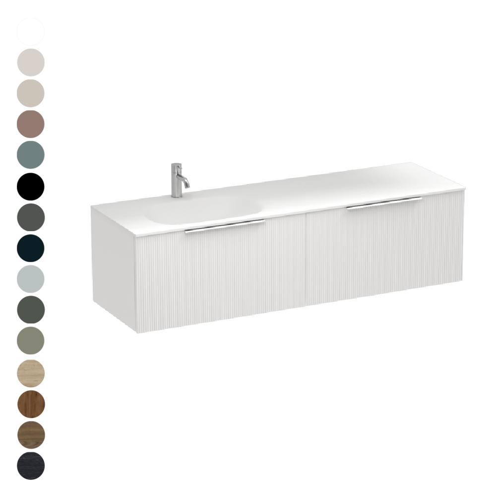 Ava Spio 1500 2 Drawer Vanity Left Basin
