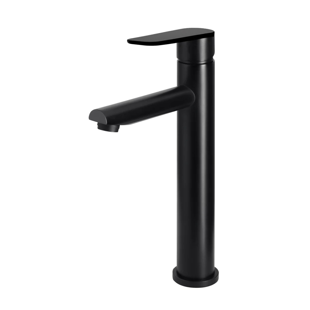 Meir Round Paddle Tall Basin Mixer | Matte Black