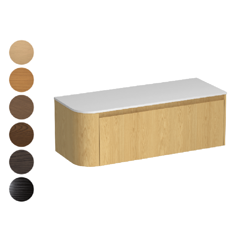 Stanza Curve Opaco 1200 Right Corner 1 Drawer Vanity