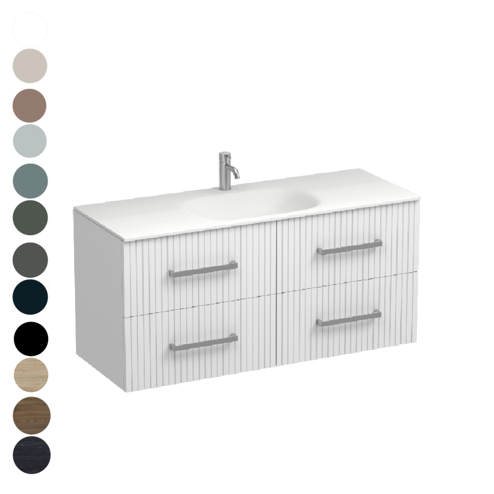 Lima Spio 1200 4 Drawer Vanity Centre Basin