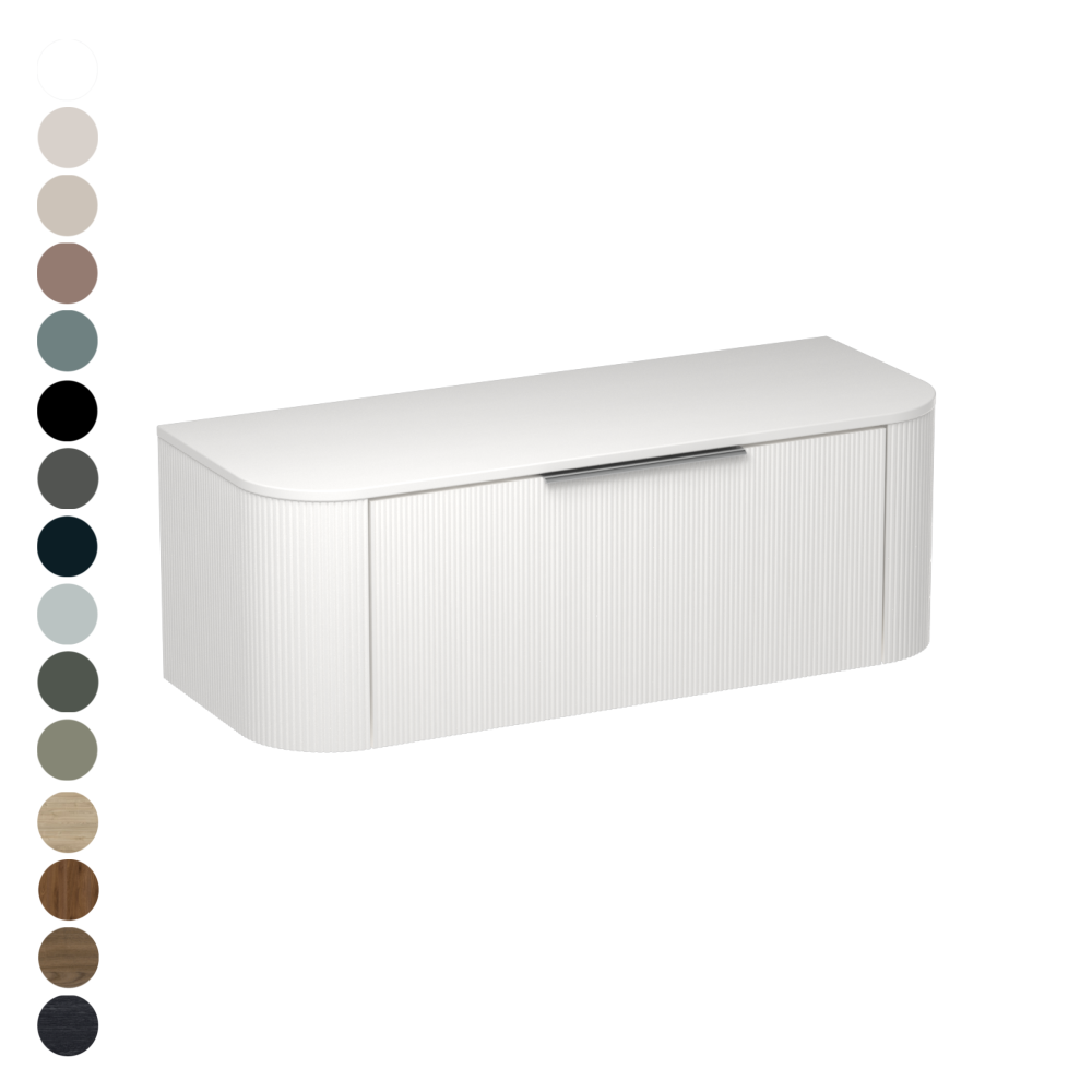 Ava Curve Opaco 1200 1 Drawer Vanity