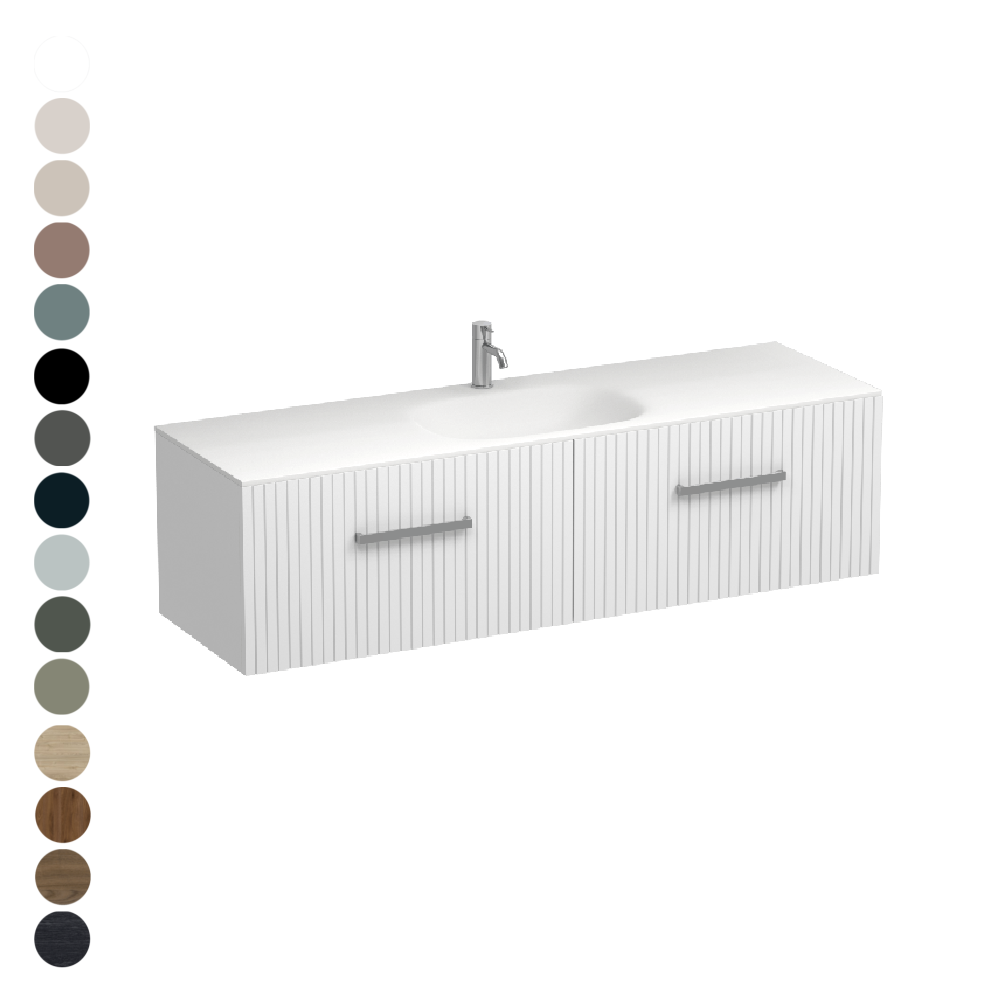 Lima Spio 1500 2 Drawer Vanity Centre Basin