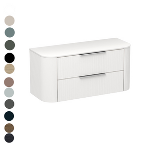 Ava Curve Opaco 1200 2 Drawer Vanity