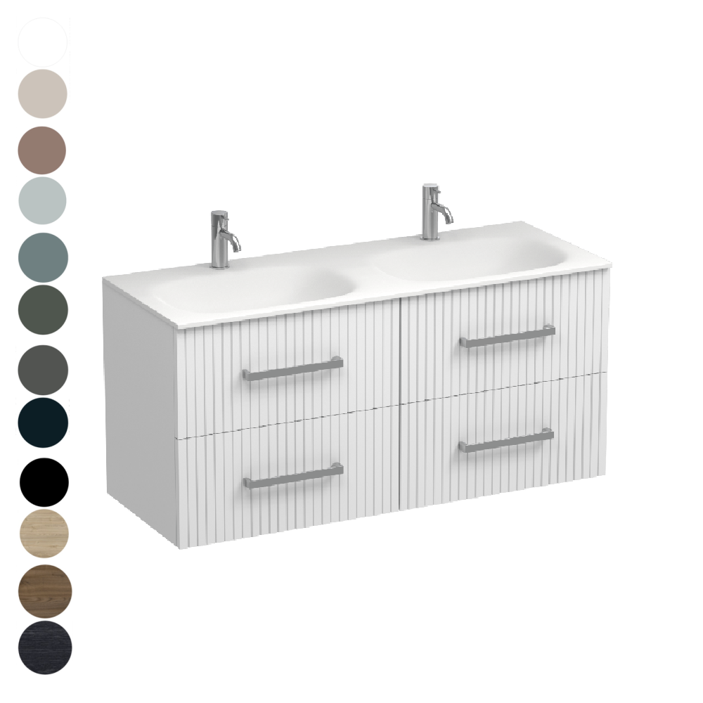 Lima Spio 1200 4 Drawer Vanity Double Basin