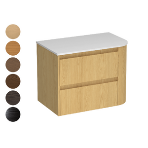 Stanza Curve Opaco 750 Left Corner 2 Drawer Vanity