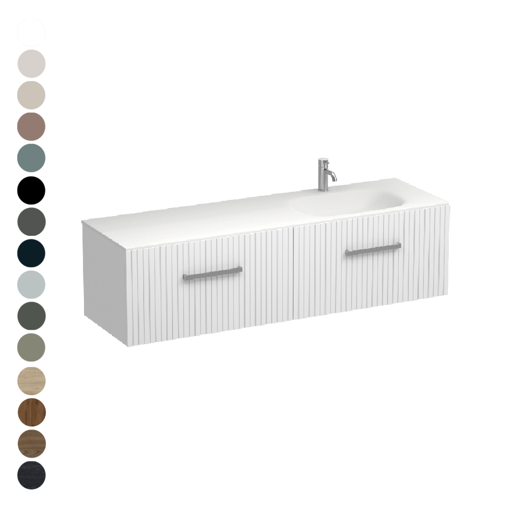 Lima Spio 1500 2 Drawer Vanity Right Basin