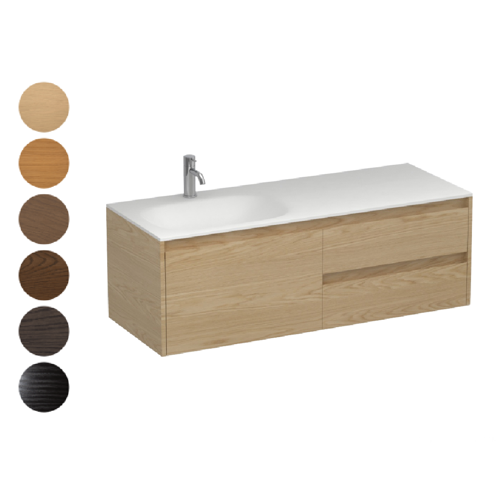 Stanza Spio 1200 3 Drawer Vanity Left Basin