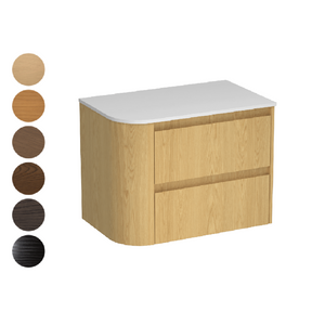 Stanza Curve Opaco 750 Right Corner 2 Drawer Vanity