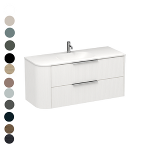 Ava Curve Spio 1200 Right Corner 2 Drawer Vanity