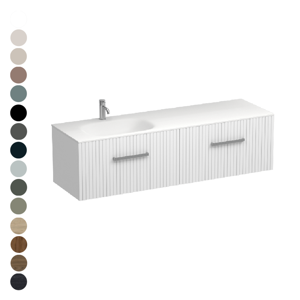 Lima Spio 1500 2 Drawer Vanity Left Basin