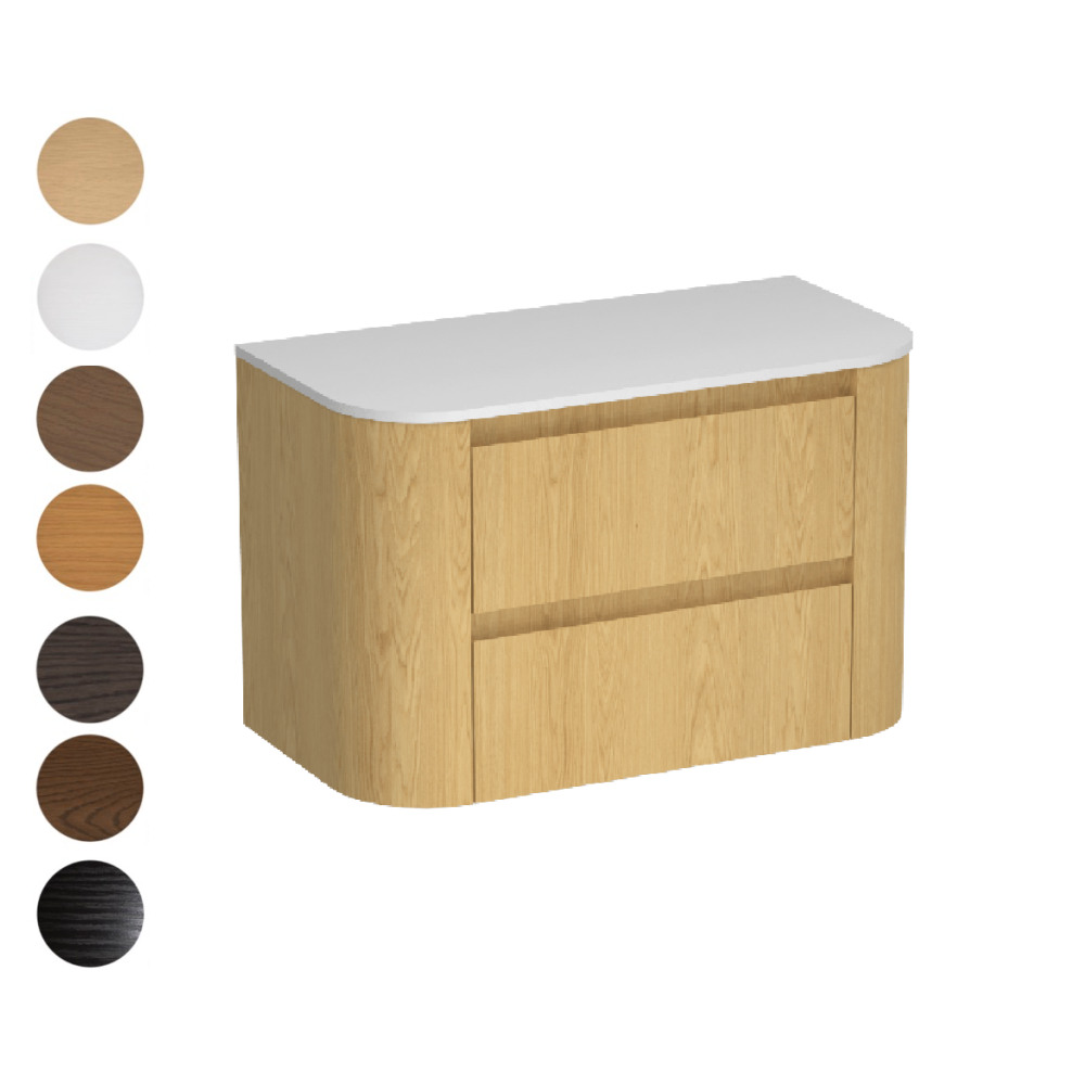 Stanza Curve Opaco 900 2 Drawer Vanity