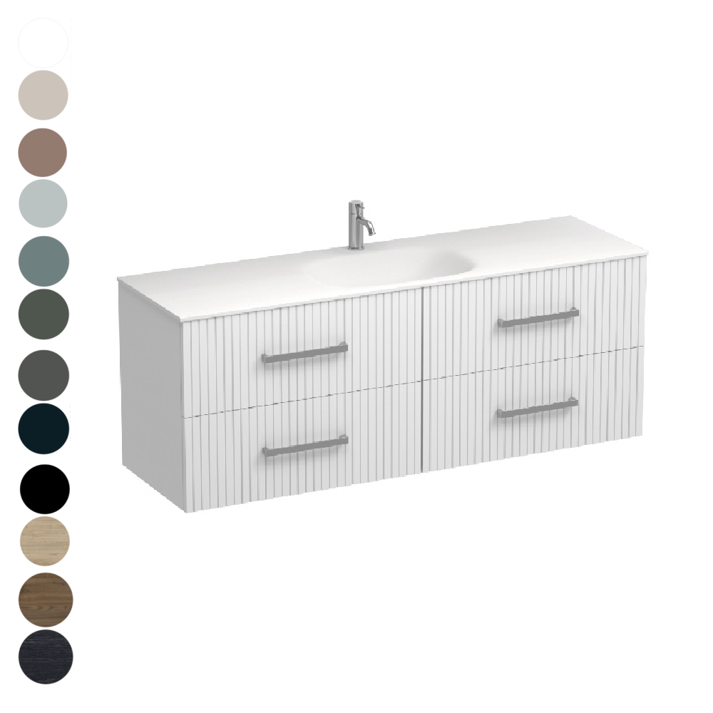 Lima Spio 1500 4 Drawer Vanity Centre Basin