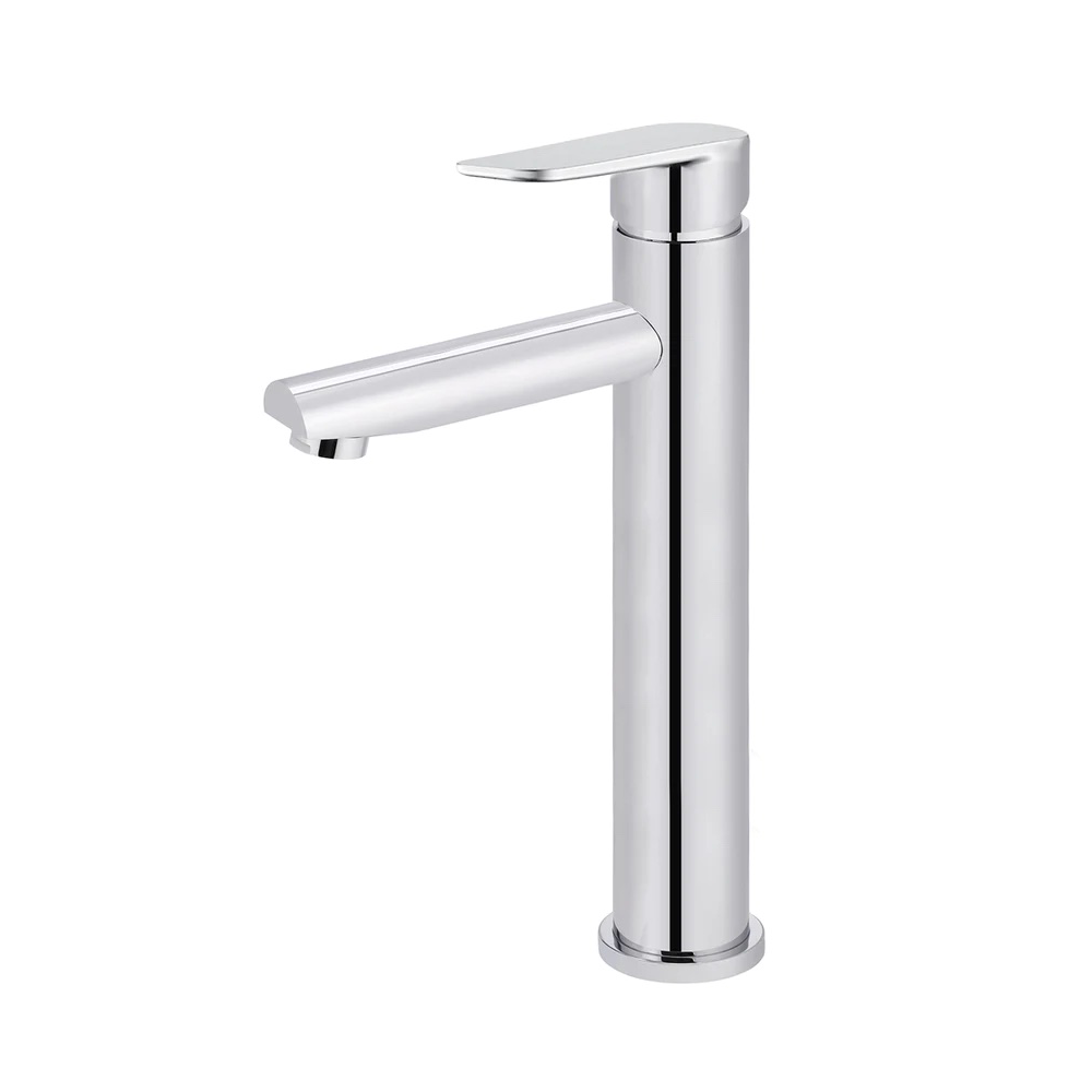 Meir Round Paddle Tall Basin Mixer | Polished Chrome