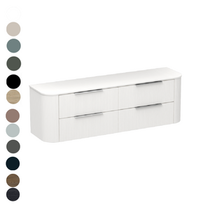 Ava Curve Opaco 1800 4 Drawer Vanity