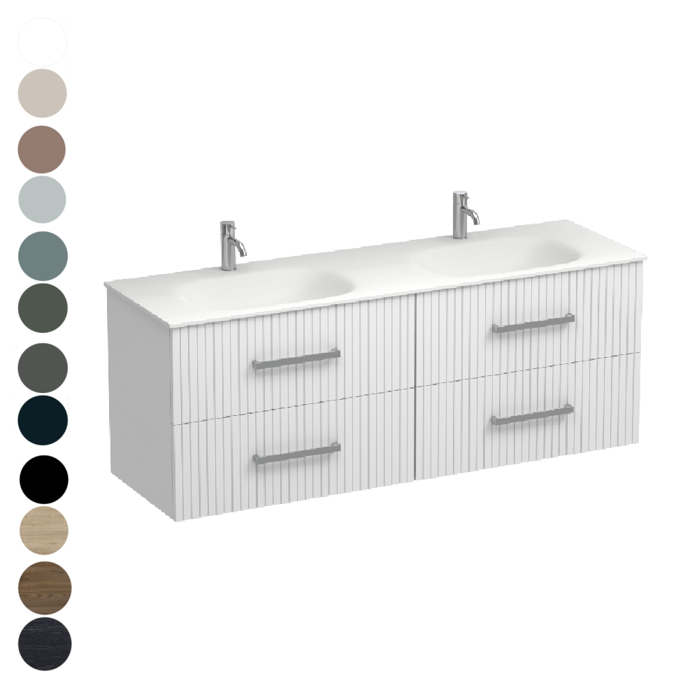 Lima Spio 1500 4 Drawer Vanity Double Basin