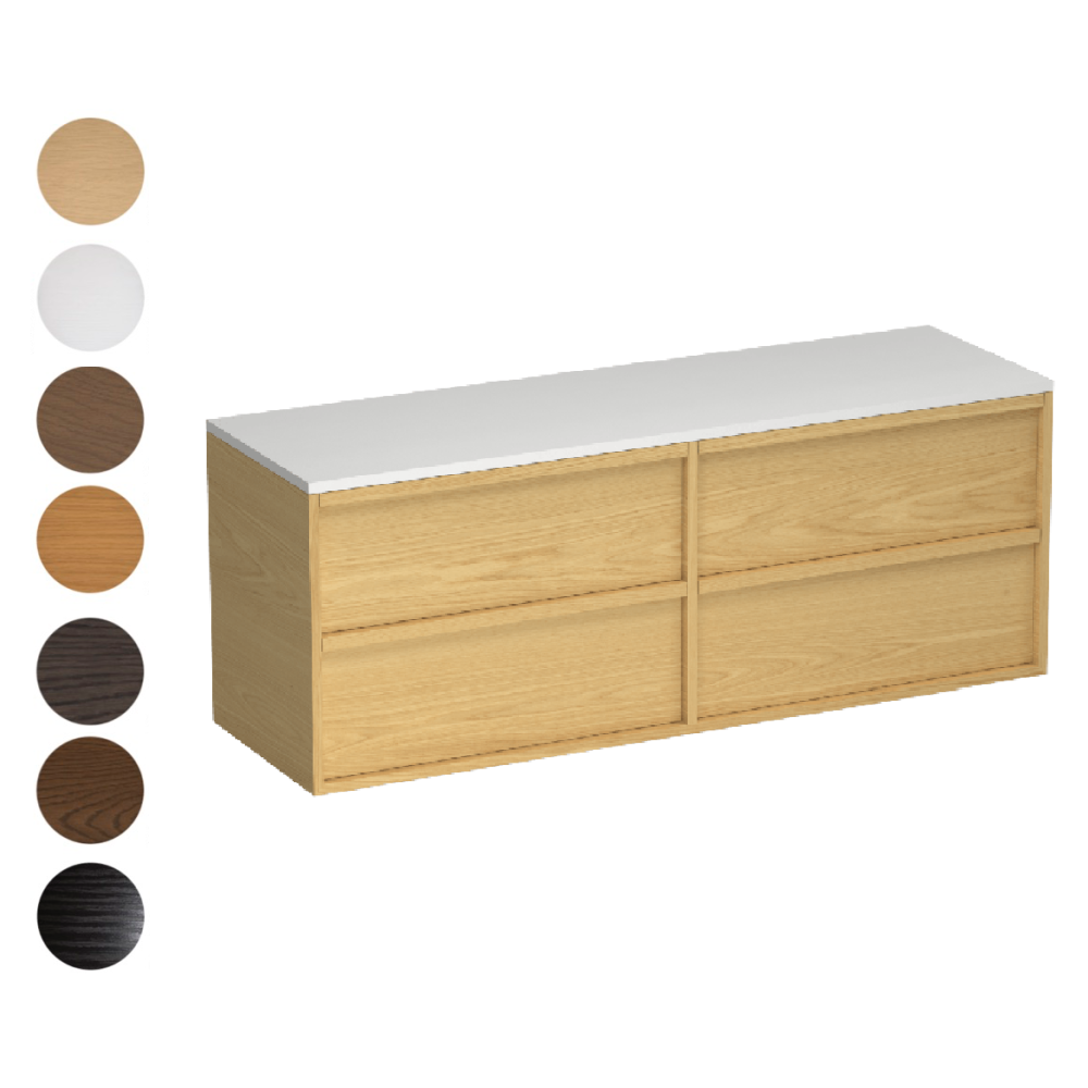 Alma Opaco 1500 4 Drawer Vanity