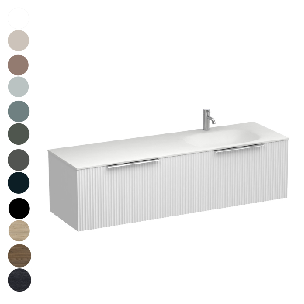 Forma Spio 1500 2 Drawer Vanity Right Basin