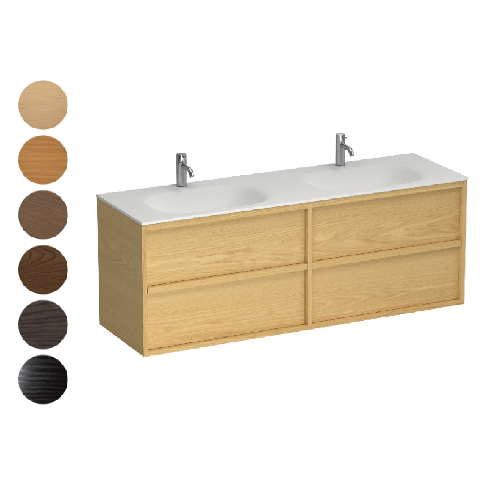 Alma Spio 1500 4 Drawer Vanity Double Basin