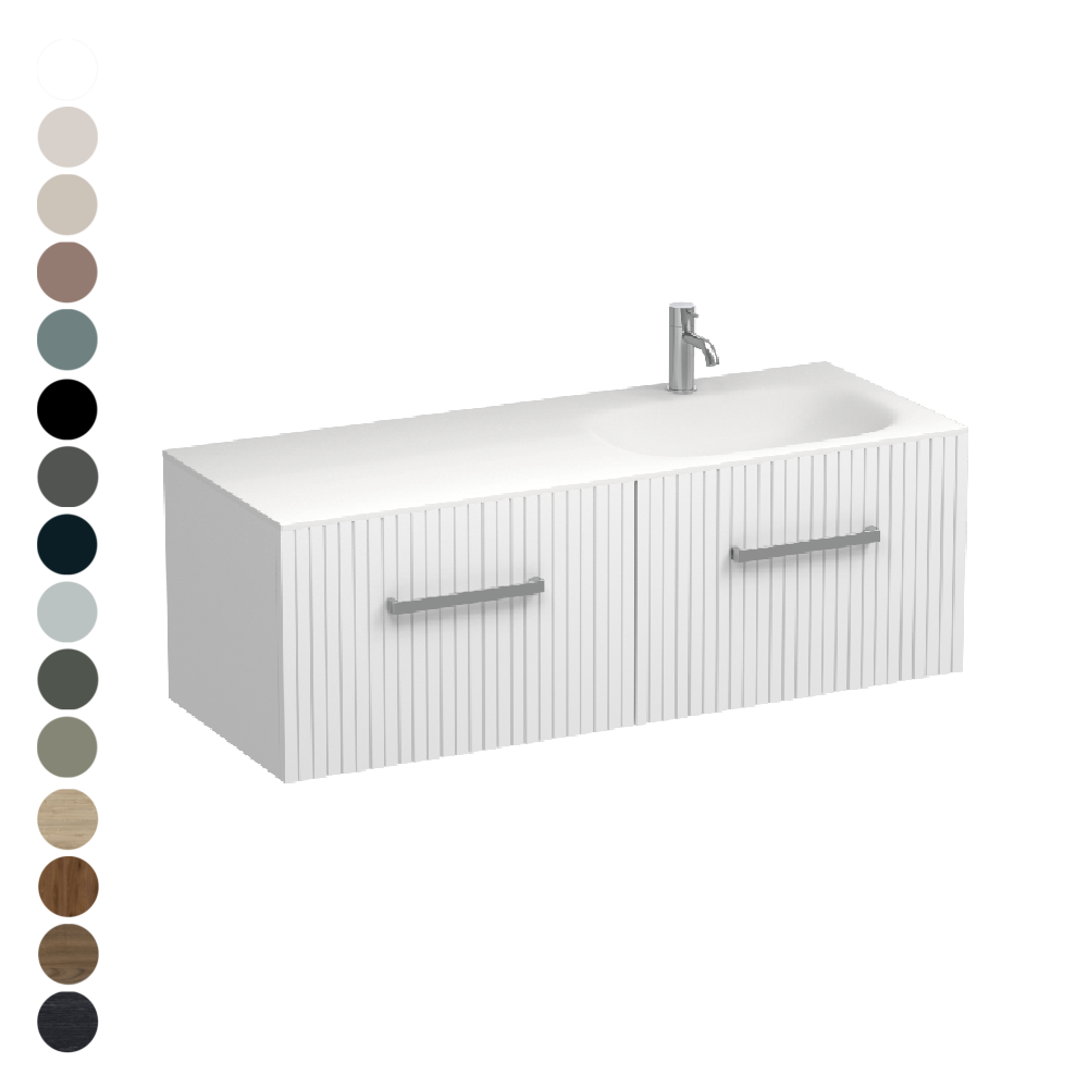 Lima Spio 1200 2 Drawer Vanity Right Basin