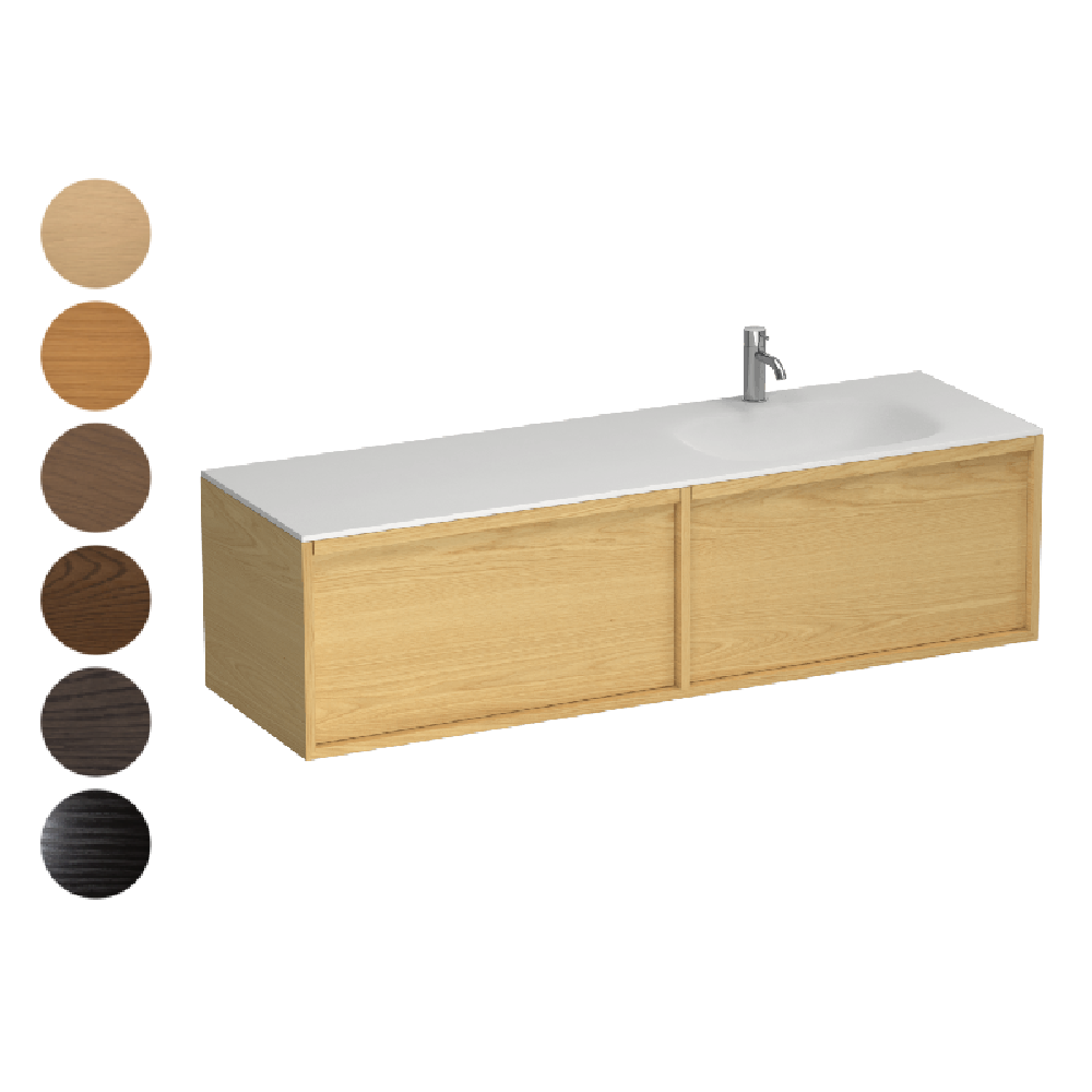 Alma Spio 1500 2 Drawer Vanity Right Basin