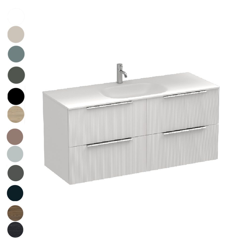 Ava Spio 1200 4 Drawer Vanity Centre Basin