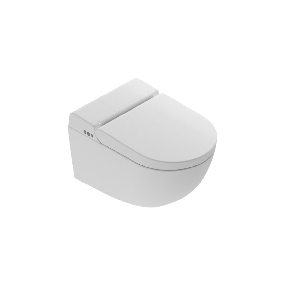 Sfera Rimless Wall Hung Shower Toilet | Matt White