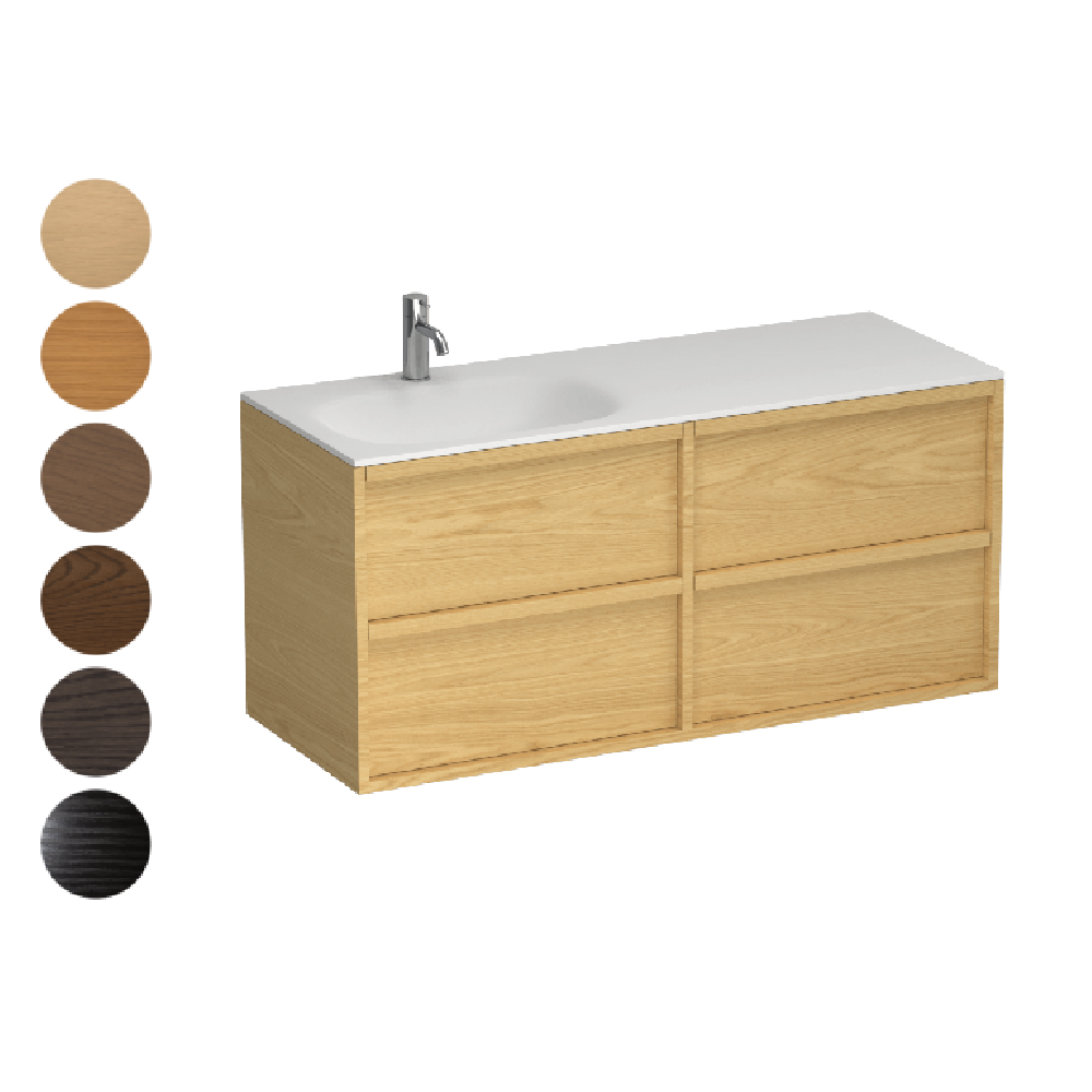 Alma Spio 1200 4 Drawer Vanity Left Basin
