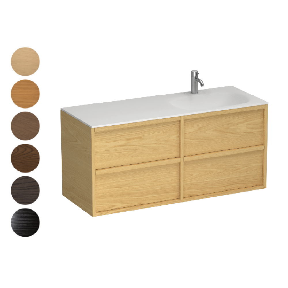 Alma Spio 1200 4 Drawer Vanity Right Basin