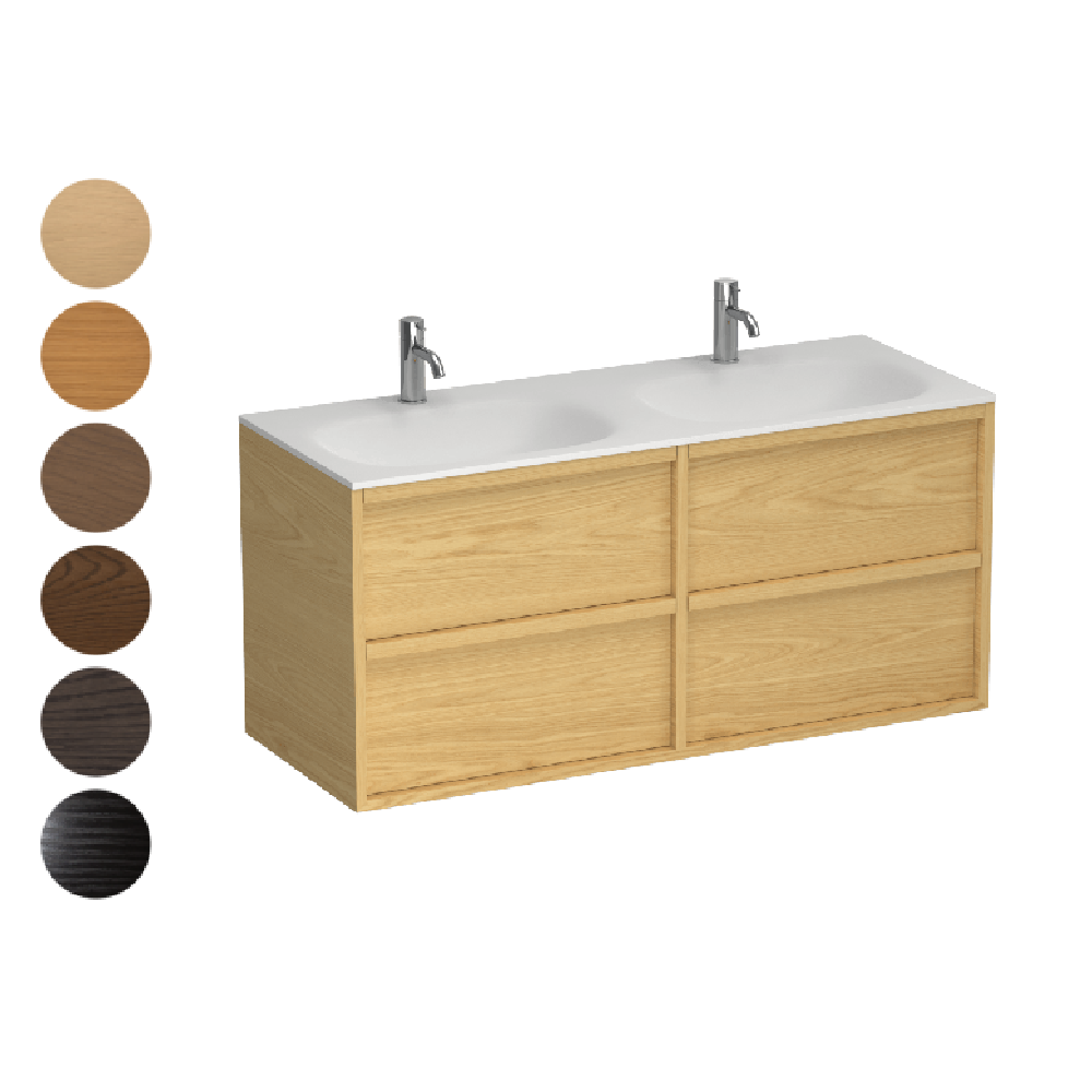 Alma Spio 1200 4 Drawer Vanity Double Basin