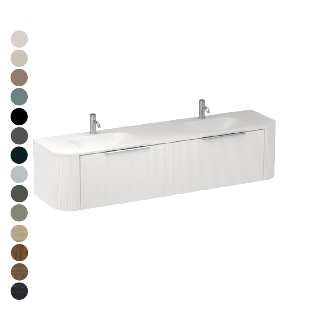 Ava Curve Spio 1800 2 Drawer Vanity Double Basin