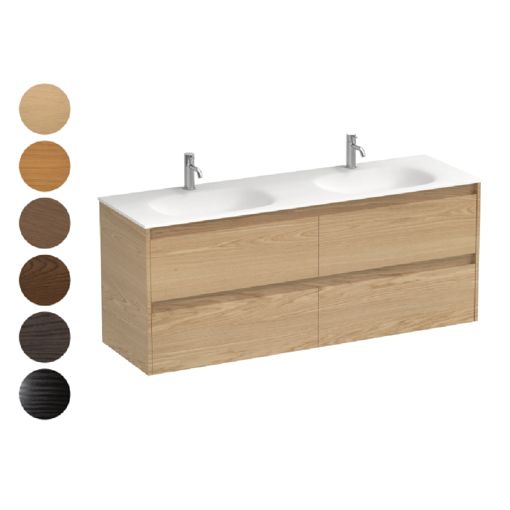 Stanza Spio 1500 4 Drawer Vanity Double Basin