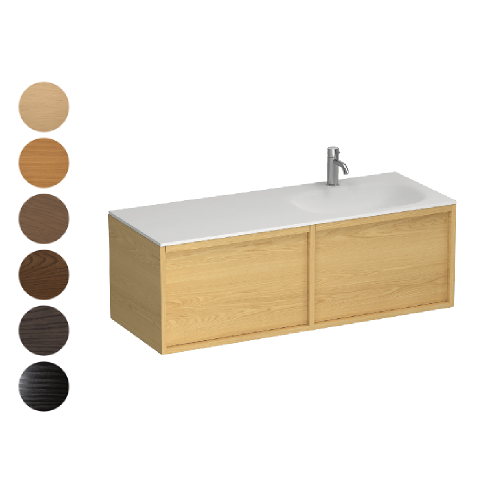 Alma Spio 1200 2 Drawer Vanity Right Basin