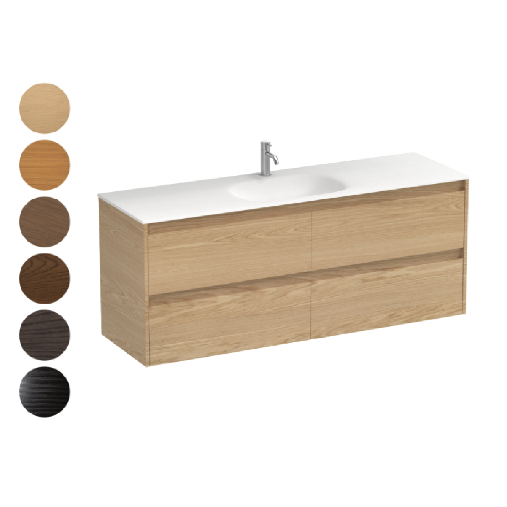 Stanza Spio 1500 4 Drawer Vanity Centre Basin