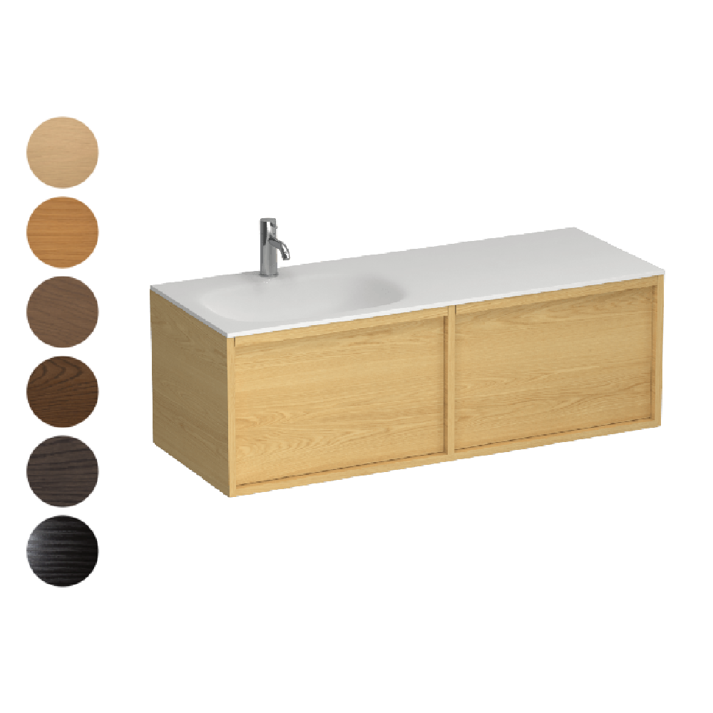 Alma Spio 1200 2 Drawer Vanity Left Basin