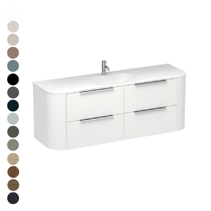 Ava Curve Spio 1500 4 Drawer Vanity Centre Basin