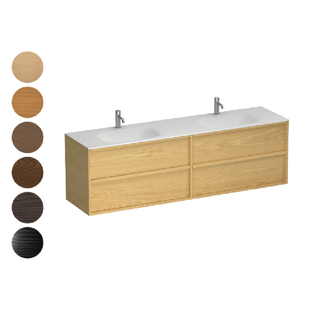 Alma Spio 1800 Double 4 Drawer Vanity