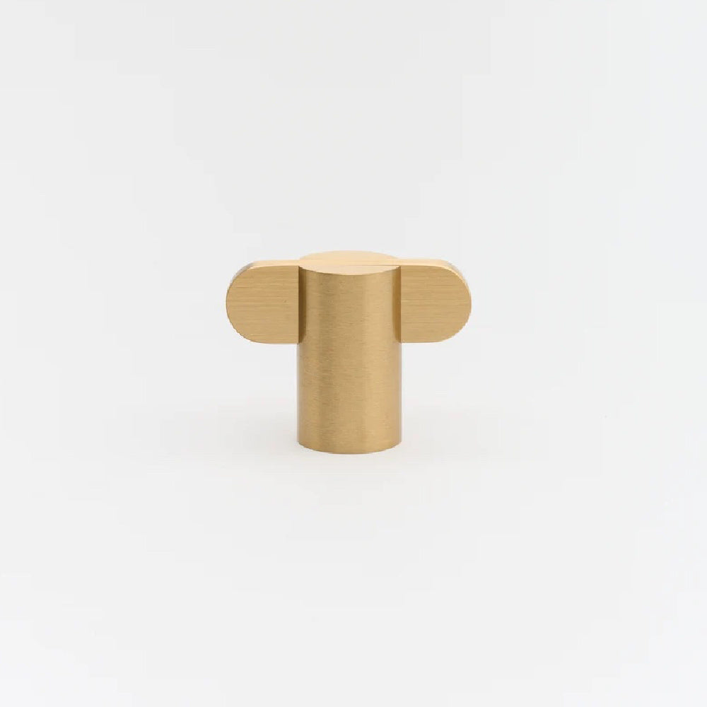 Lo&Co Intersect Knob | Tumbled Brass