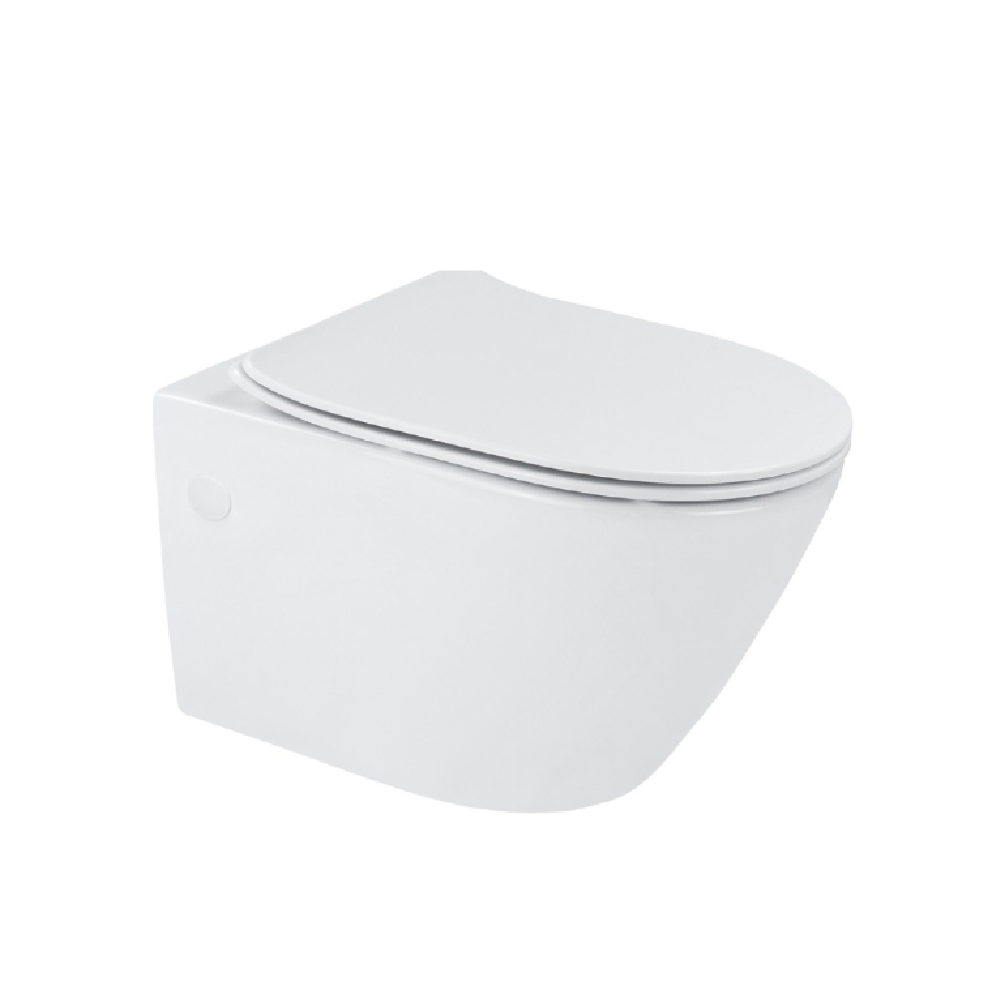 Rose & Stone Harlow | Rimless Wall Hung Toilet With Slim Seat