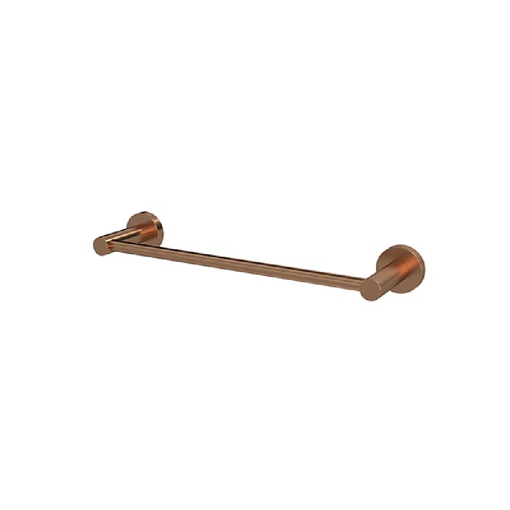Meir Round Single Towel Rail 300mm | Lustre Bronze