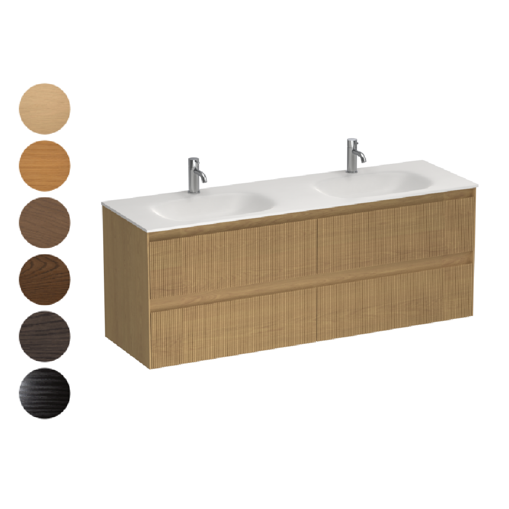 Strata Spio 1500 4 Drawer Vanity Double Basin