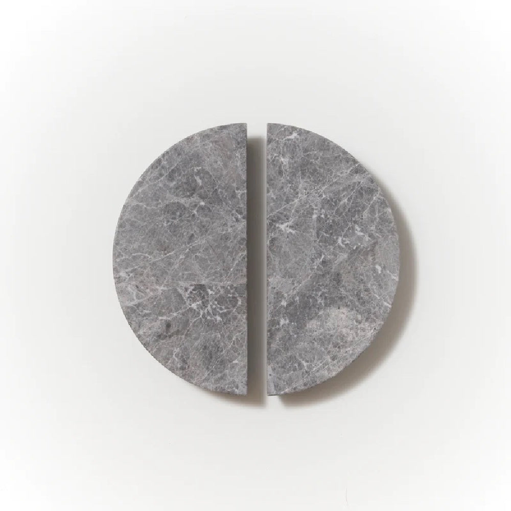 Lo&Co Arc Marble Handle Pair | Tundra Grey