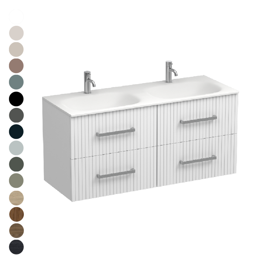 Lima Spio 1200 4 Drawer Vanity Double Basin