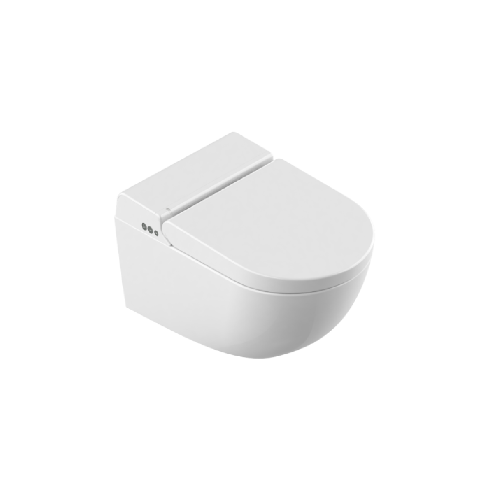 Sfera Rimless Wall Hung Shower Toilet | White