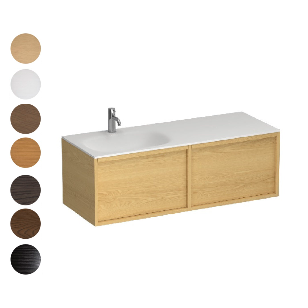 Alma Spio 1200 2 Drawer Vanity Left Basin