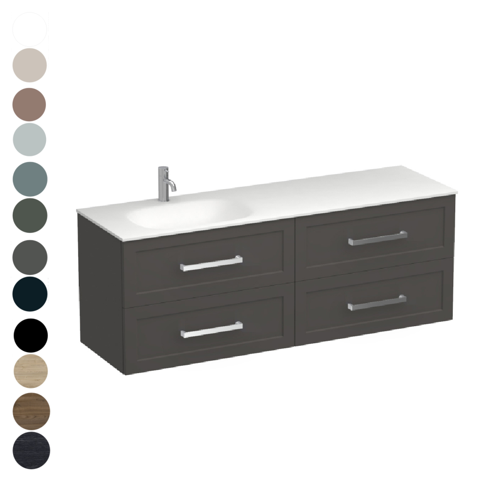 Hampton Spio 1500 4 Drawer Vanity Left Basin