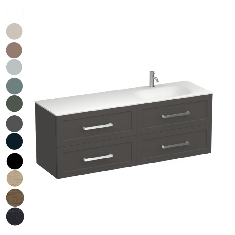 Hampton Spio 1500 4 Drawer Vanity Right Basin