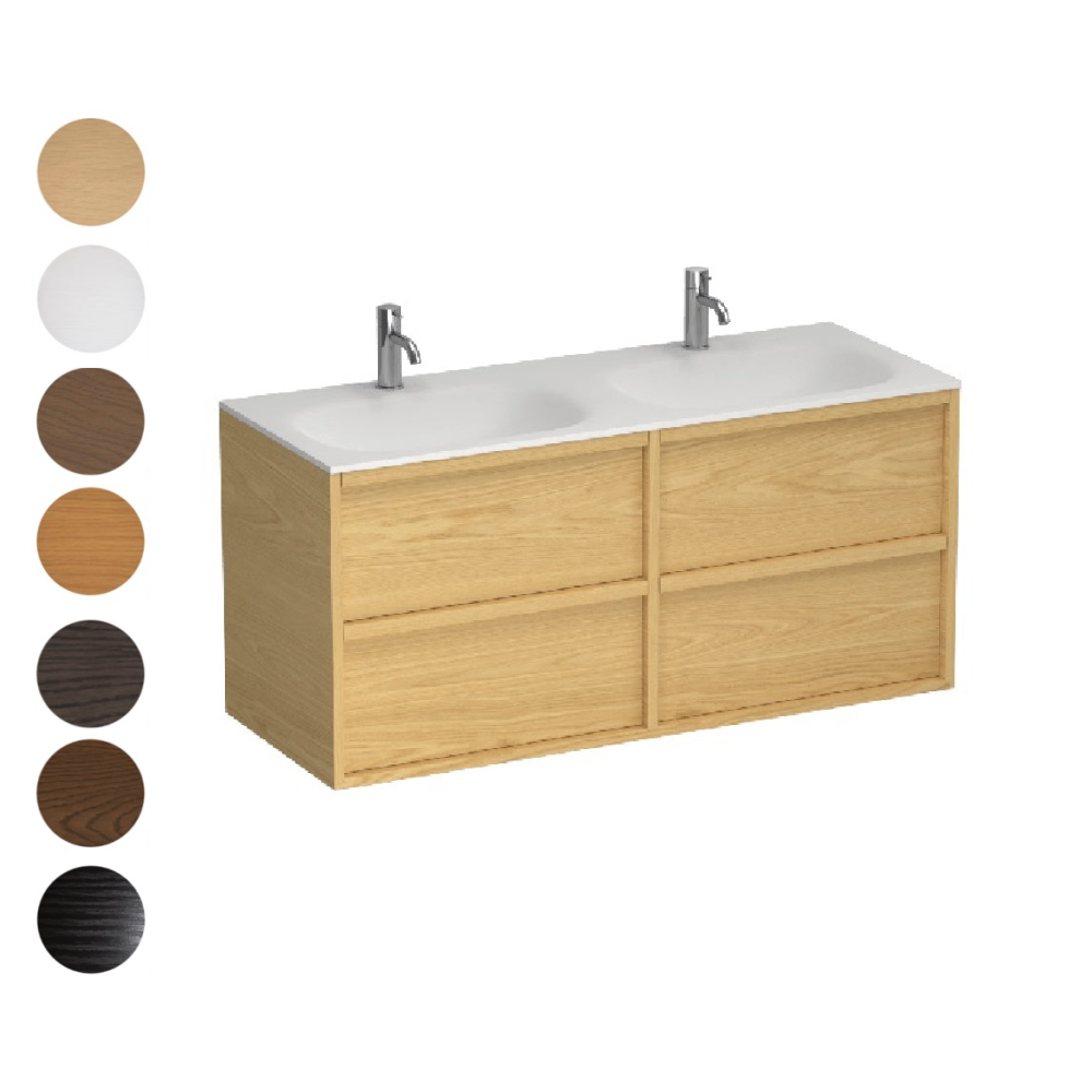 Alma Spio 1200 4 Drawer Vanity Double Basin