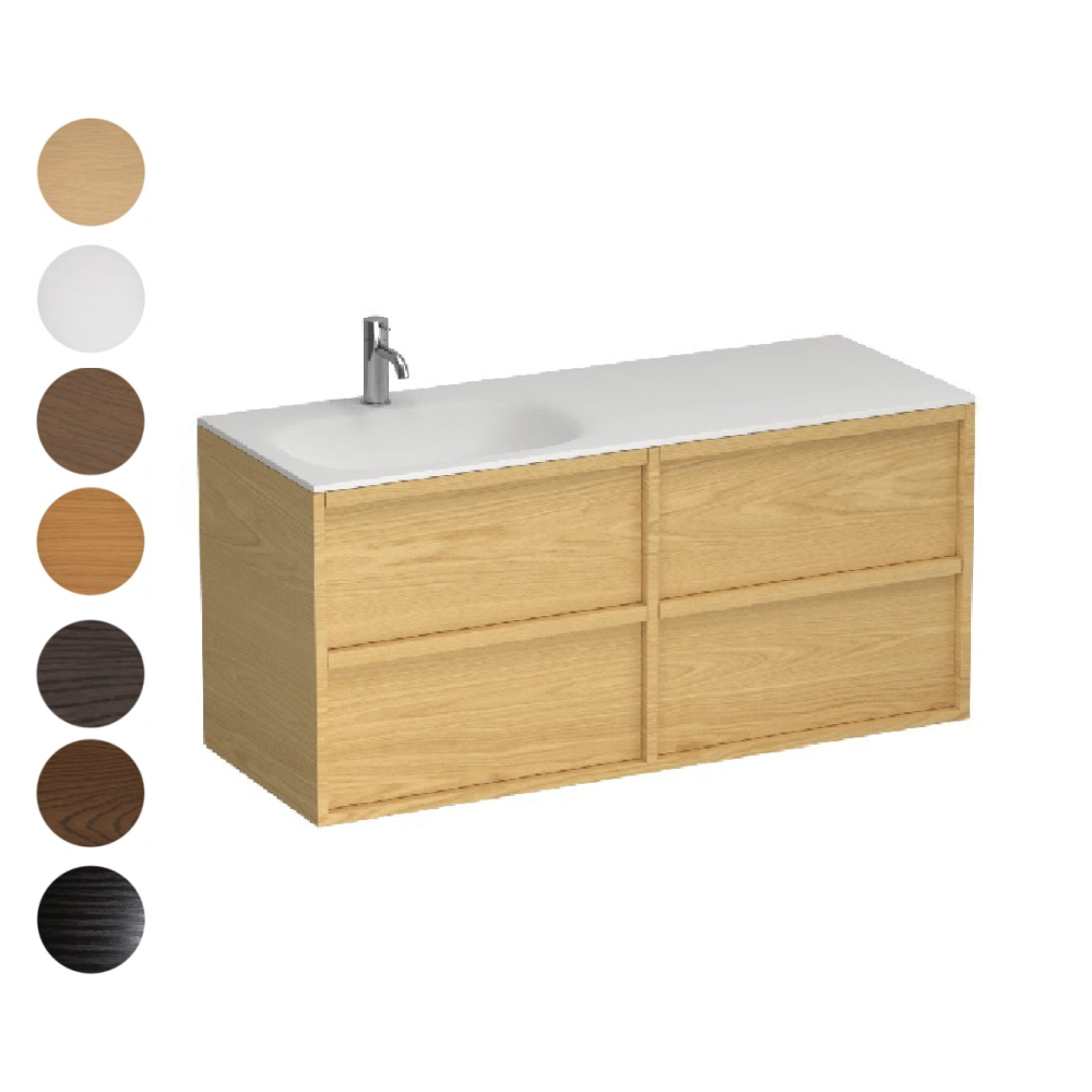 Alma Spio 1200 4 Drawer Vanity Left Basin